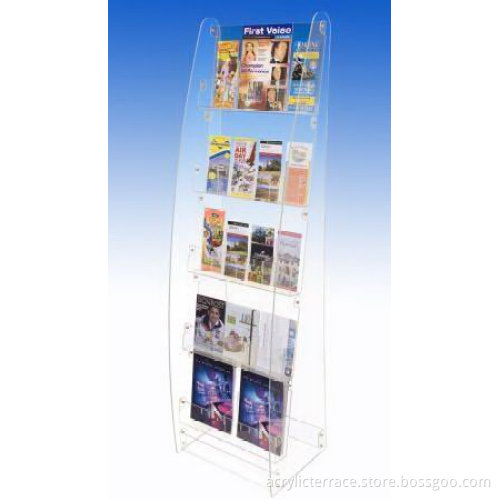 Acrylic leaflet Display Stand multi-size Acrylic Brochure Display Stand